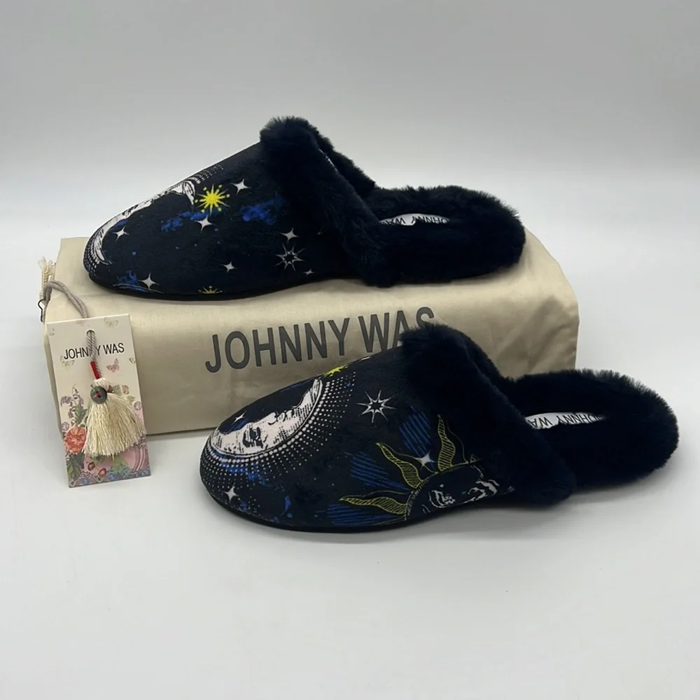Johnny Was CELESTIN MULE SLIPPER Navy